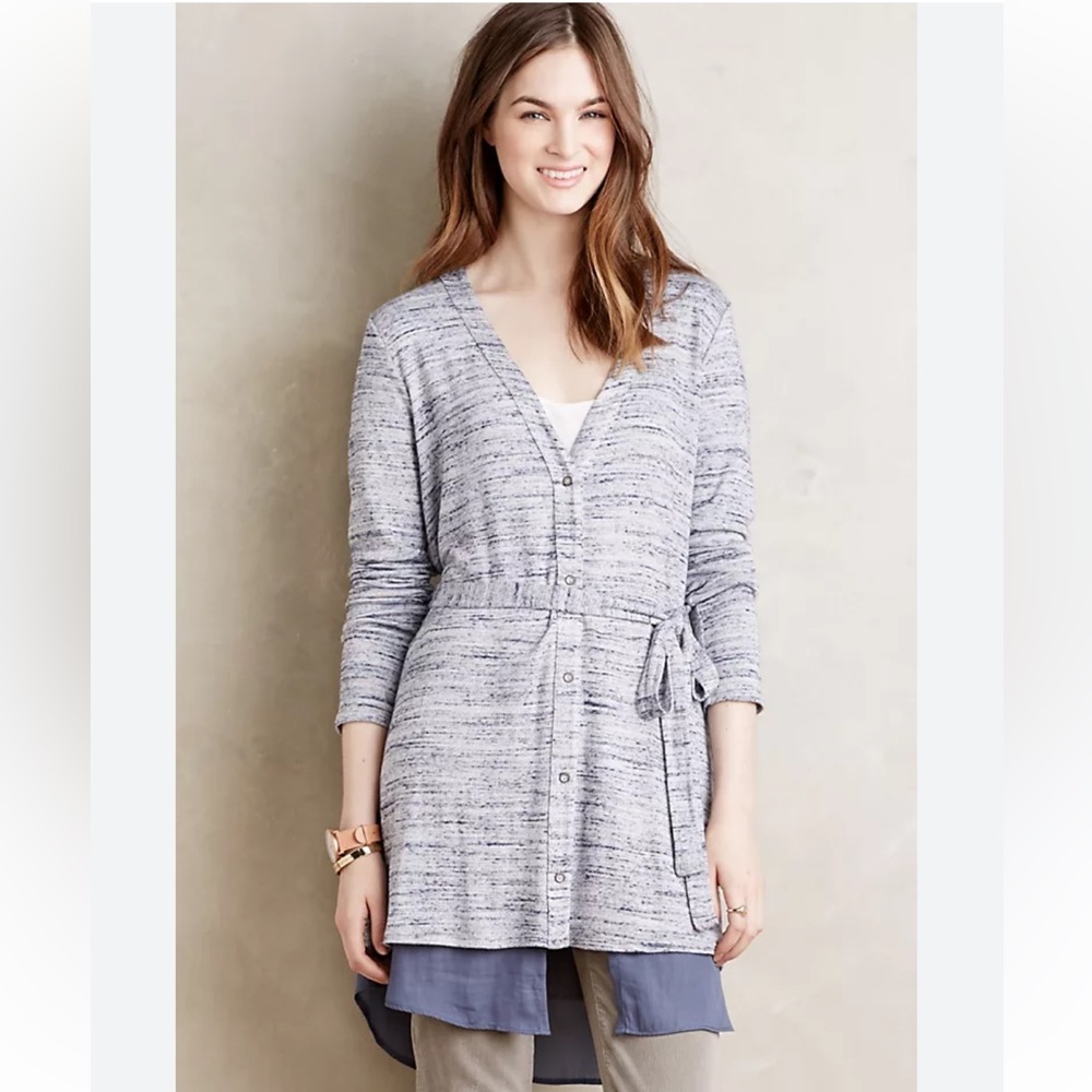 Anthropologie Dolan Blue Belted Tie Waist
Nomi Cardigan Sweater. Size‎ Medium.